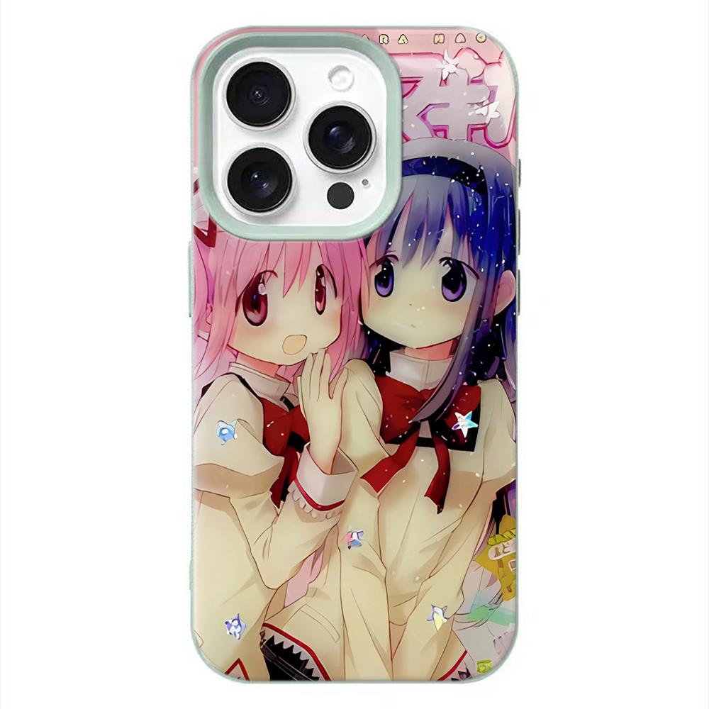 

Pink Bow Puella Magi Madoka Magica Anime Phone Case For Iphone 17 Air 16 16e 15 14 13 12 11 Pro Max Coquette Kawaii Soft Cover iphone 12