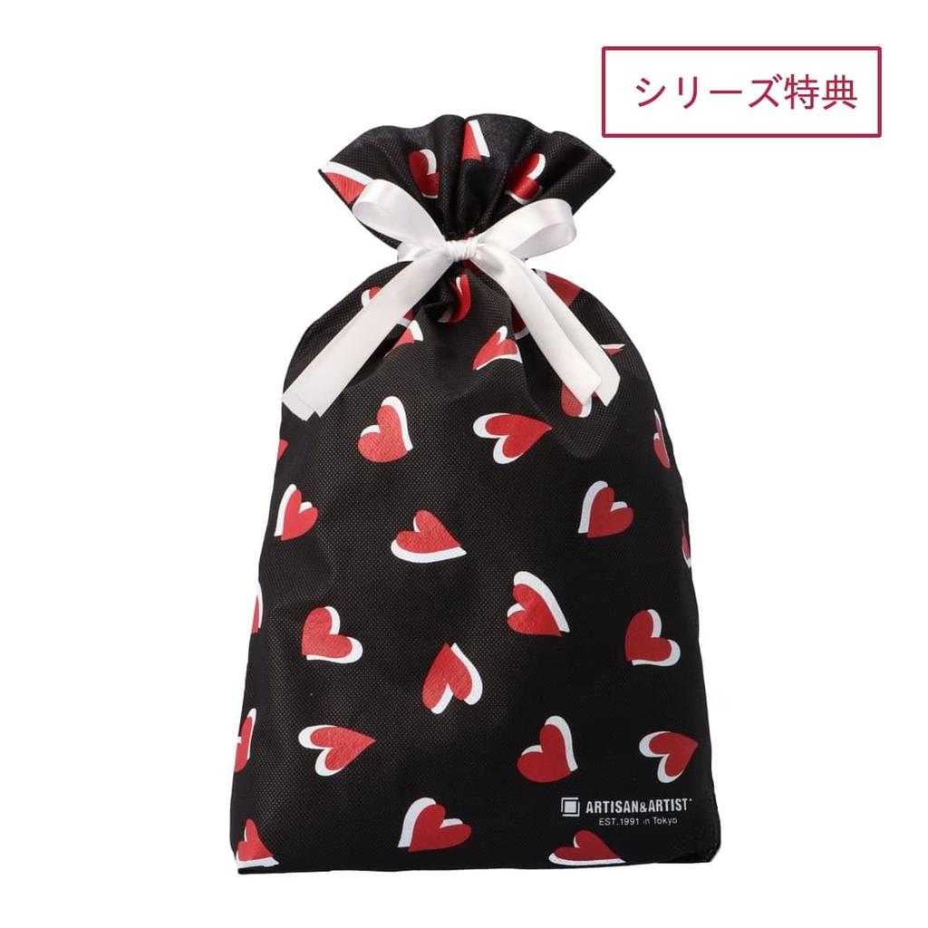 Artisan & Artist Small Makeup Pouch, Heart-Shaped, Dazzling Heart, 4OP-DH931