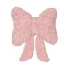 Pink bow ribbon couch pillow imitation rabbit fur comfortable car seat cushion style simple all-match back cushion
