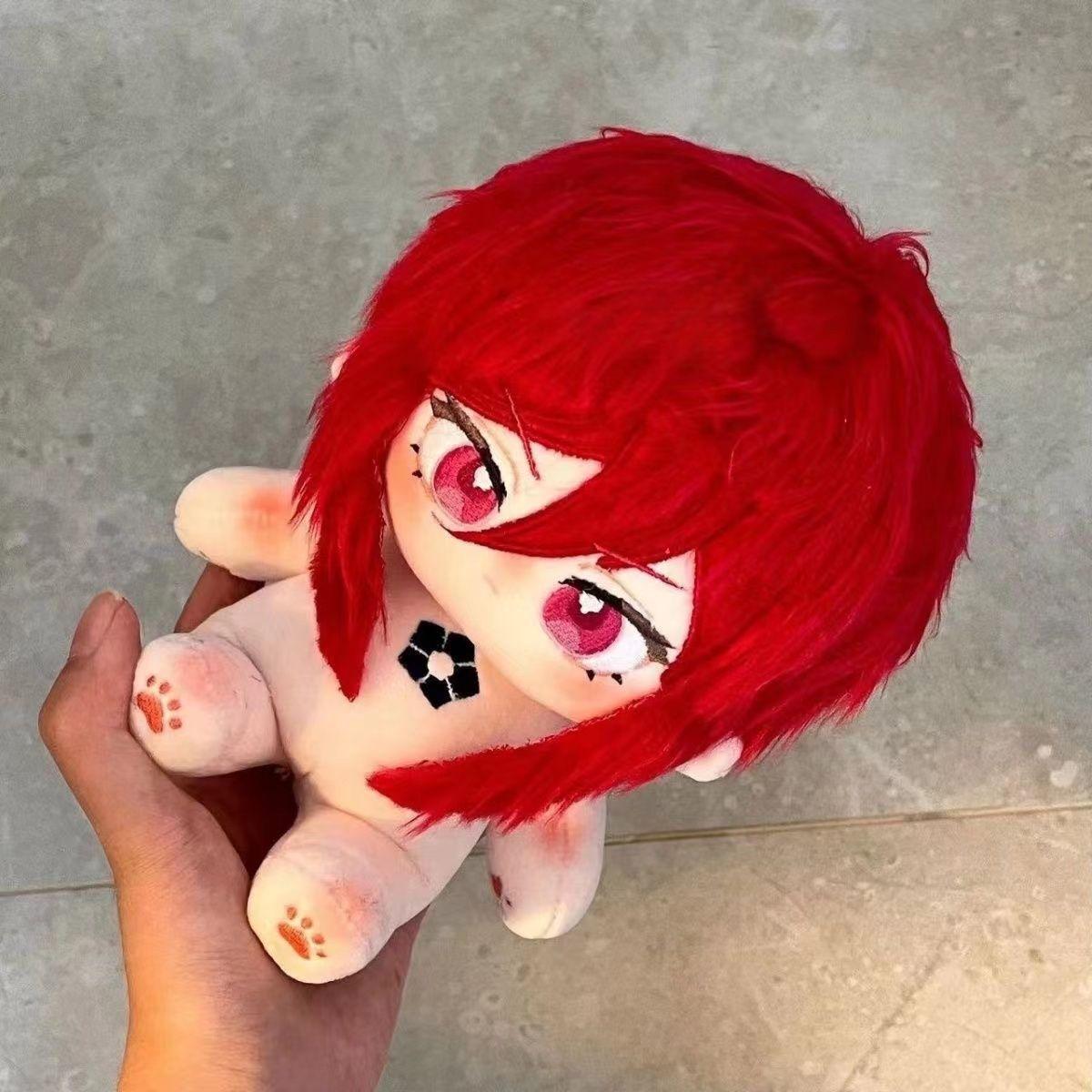 20cm Anime Blue Lock Chigiri Hyoma Cosplay Plüschpuppenkörper mit Skelett Cartoon Spielzeug für Kinder Geschenke Geburtstagsgeschenk Schmuck No skeleton