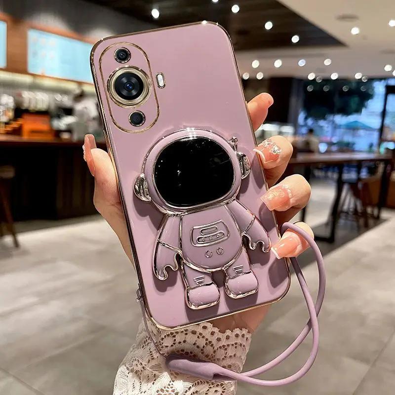 Case For Huawei Nova 12S 12 Lite 12 Active 11 12i 12 SE Cover Luxury Electroplated Astronaut Mobile Cute Phone Case Bumper