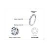 JewelryPalace 5A CZ Half Eternity Classic Design 925 Silver Wedding Engagement Band Ring for Woman Fashion Fine Jewelry