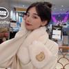 Dámský zimní roztomilý medvědí šál ve korejském stylu z umělé kožešiny - Hřejivý, všestranný a odolný proti chladu