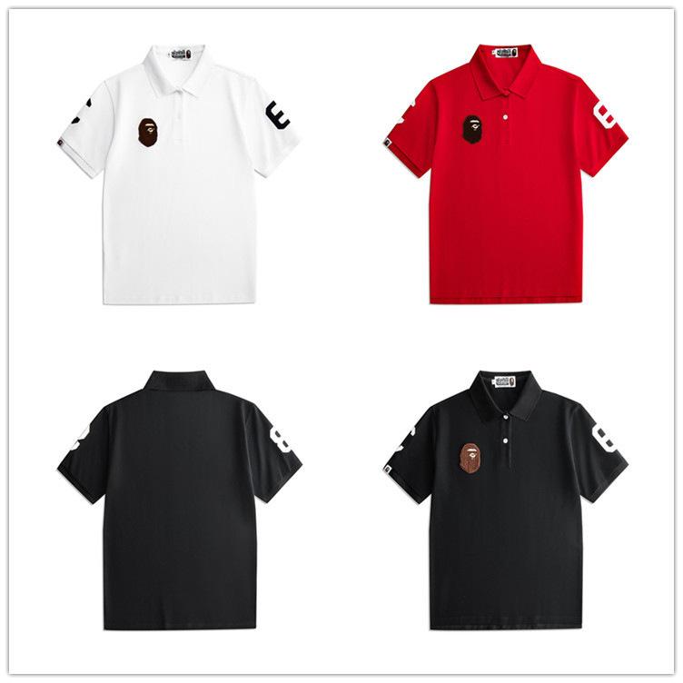 Japanese Streetwear A Bathing Ape Embroidered Polo T-Shirt - Unisex Short Sleeve
