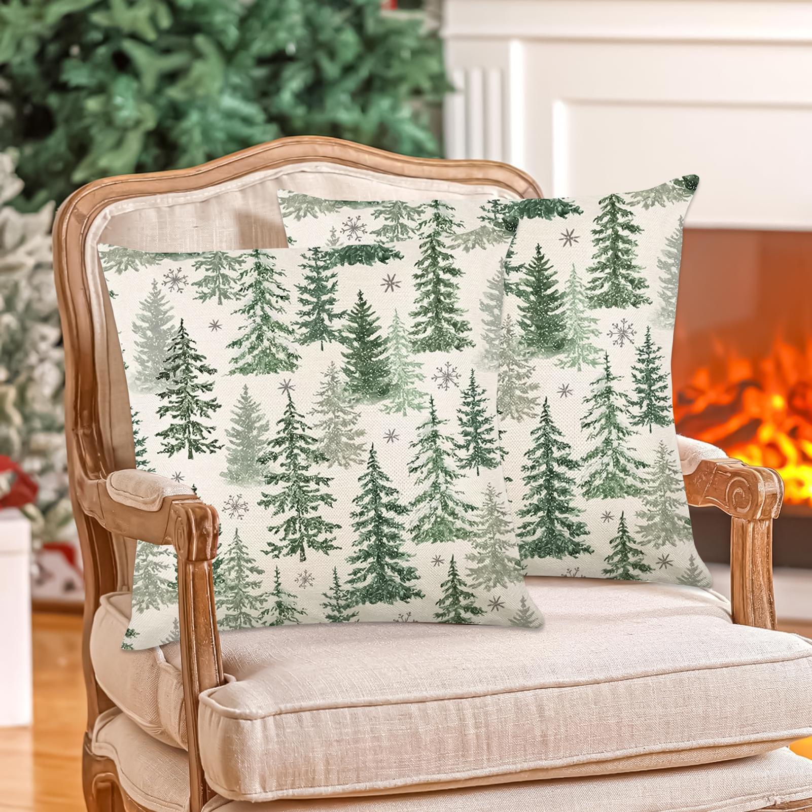 

2025 Christmas Tree pattern pillowcase 45x45cm winter snowflake-themed Merry Christmas Couch Pillow Case for Coffee Shop Living China Mainland