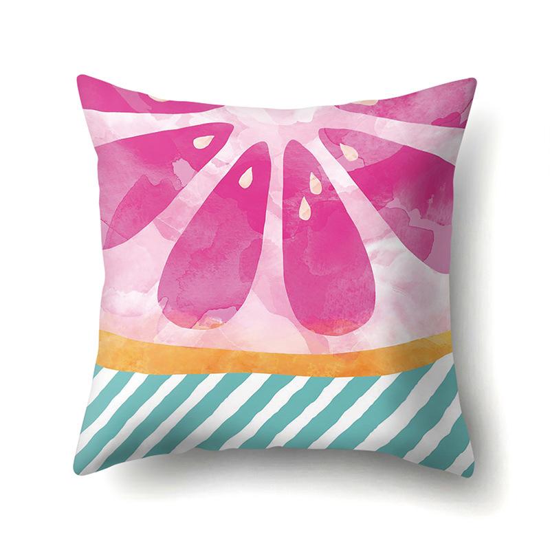 Cool Summer Fruit Polyester Pillowcase Car Decoration Home Print Small Fresh Cute Pillowcase