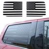 2x Black Rear Side Window Trim Stickers USA Flag Decal For 15-22 Ford F-150 F150