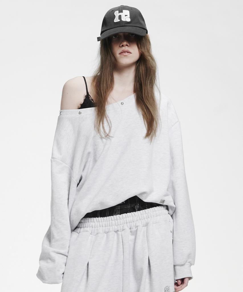 HOLYNUMBER7 Holy Symbol Big Logo Ball Cap_Charcoal