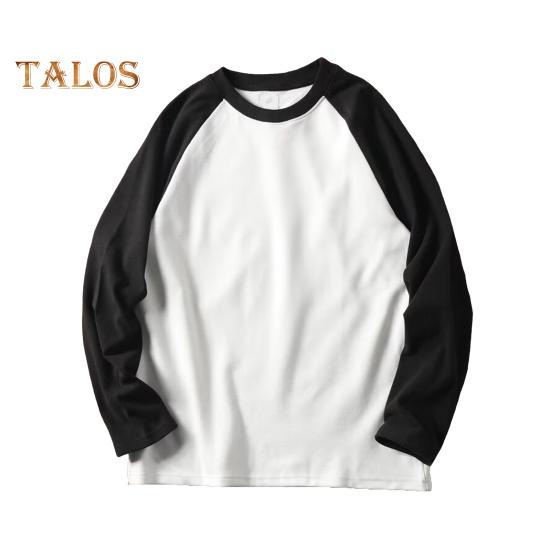 

Мужская лоскутная толстовка свободного покроя с круглым вырезом, классическая осенне-зимняя мягкая теплая свободная повседневная уличн L белый