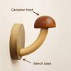AEE4-4Piece Non-Perforated Solid Wood Hook Kitchen Bathroom Cloakroom Door Hook Wooden