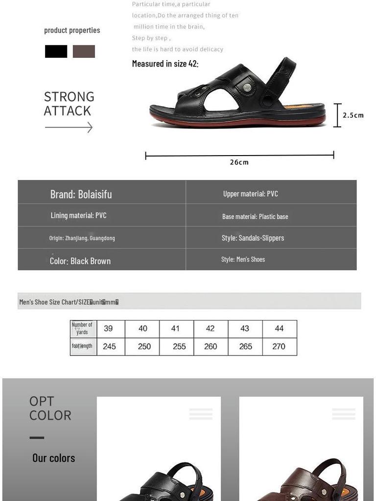 Men's Summer Comfort Waterproof Non-Slip Dual-Use Sandals with Thick Sole