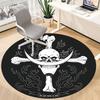 1pc One Piece Skull Office Round Area Rug, Indoor Mat Suitable For Office, Under Office Chairs Bedroom Living Room Home Decor  a0908141