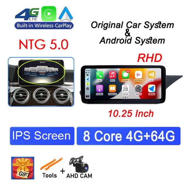 RHD 10.25" For Mercedes Benz E Class W212 2009 - 2015 Head Unit Android 14 Car Raido GPS Navigation Multimedia Player Video