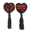 Lace Heart Tassel Pasties Breast Stickers for Women
