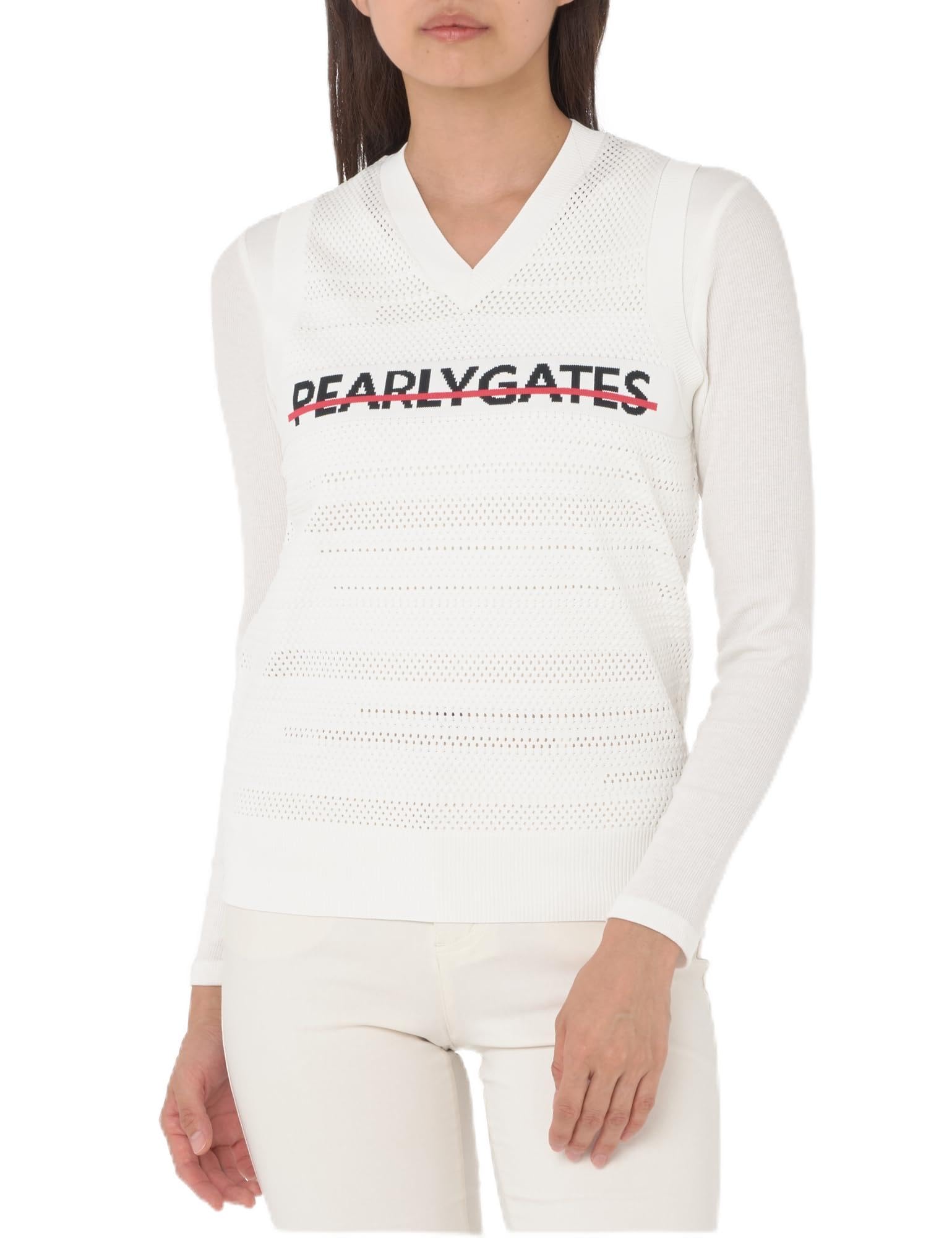 

Женский вязаный жилет с круглым вырезом PEARLY GATES (Защита от УФ-лучей, Теплозащита и Непрозрачность) / Гольф / 055-4273802 030_Белый 1 [M]