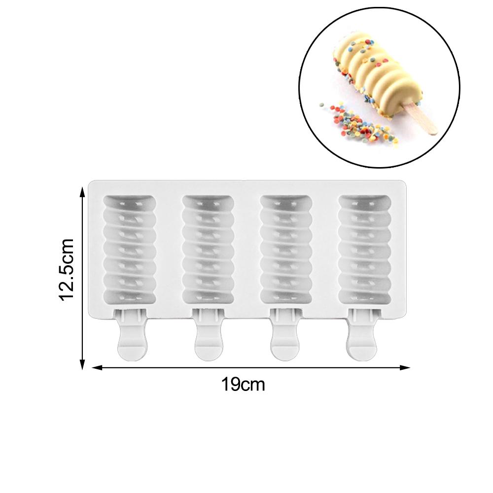 

Силиконовая форма для мороженого «сделай сам», домашняя форма для мороженого, форма для замороженного сока, 4 больших лотка для кубиков льда, ведро для мороженого, инструмент для изготовления форм 1Pcs