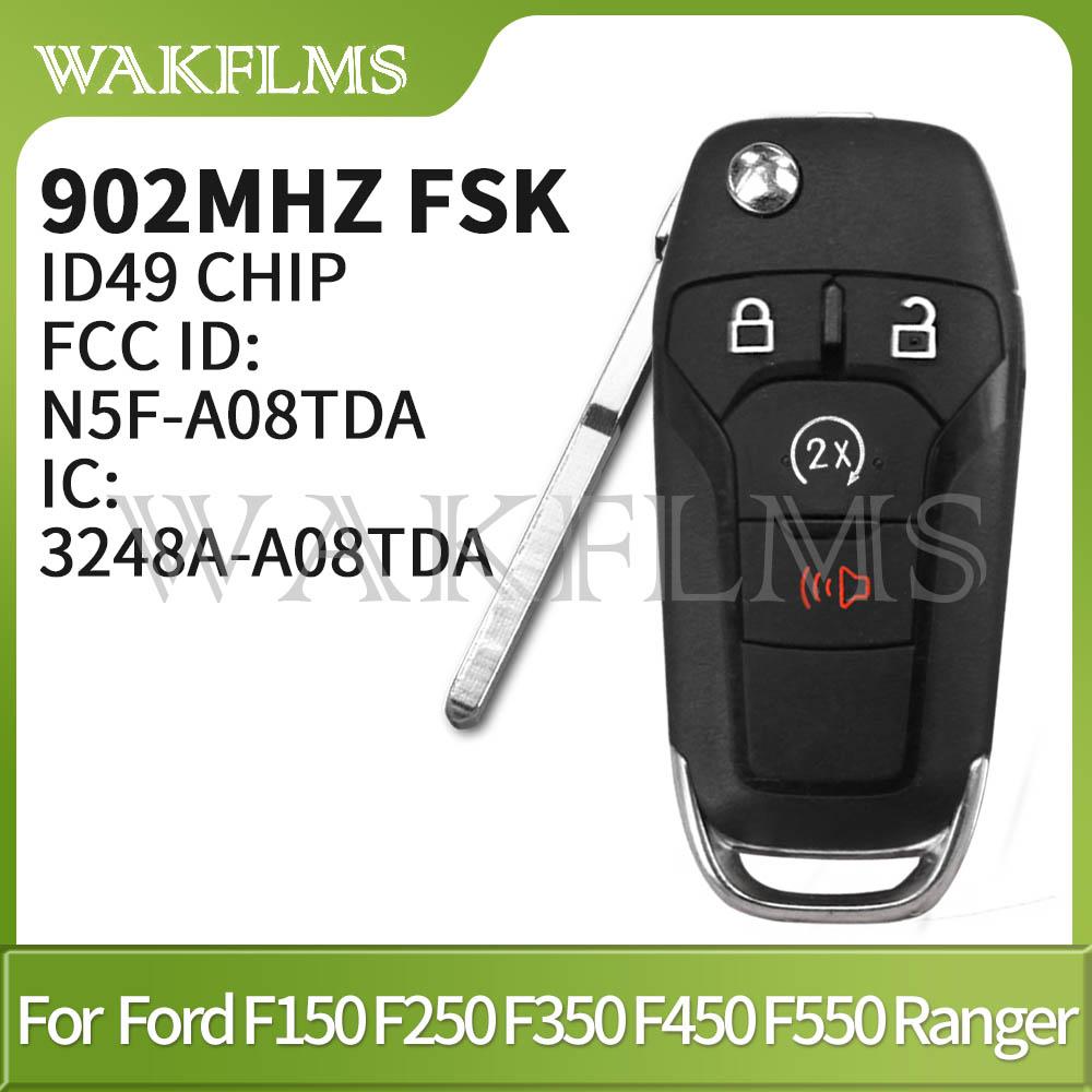 N5F-A08TDA For Ford F150 F250 F350 F450 F550 Ranger Raptor Bronco 2015-2022 Remote Car Key 902MHZ 868Mhz 434Mhz 49 CHIP