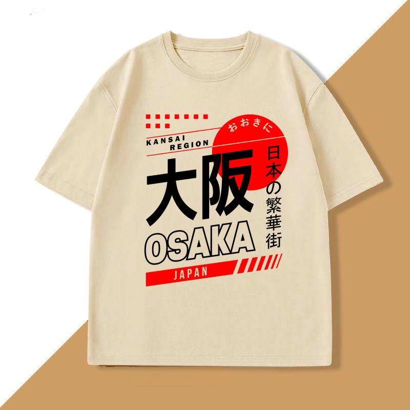 Japanese Style Osaka TShirt Vintage Street Wear Graphic T Shirts Cotton Short Sleeve Harajuku Tshirts WOMEN Clothing Top
