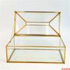 Glas Gold Große Taschentuchbox Papierhandtuchbox Zeichenpapierbox Europäische kreative Serviettenpapier Wohnzimmer Teetisch Dekor