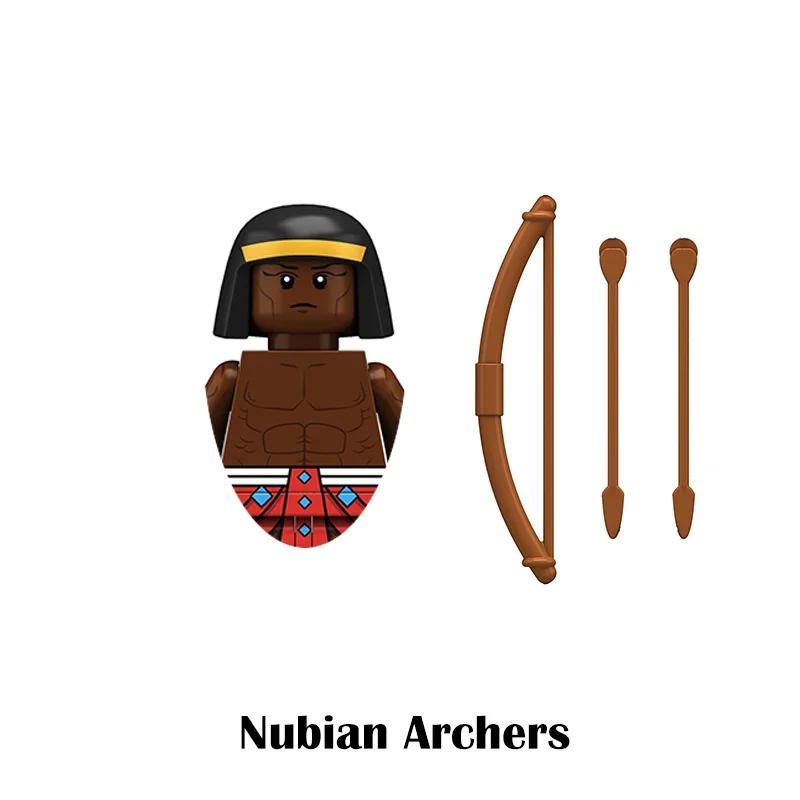 Kids Toys Ancient Egyptian Soldiers Tribal Warriors Cartoon Figures Model Building Blocks Childrens Birthday Gifts