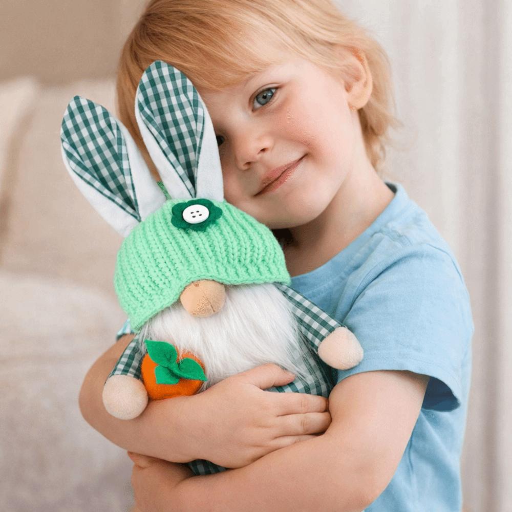 Plush Material Easter Plush Rabbit Easter Decor Bunny Dwarf Ornament  Desktop Decor