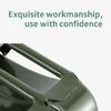 Steel Fuel Storage Container with Ergonomic Handle High Capacity Metal Jerry Can Leak Proof Spout for Home & Workshop