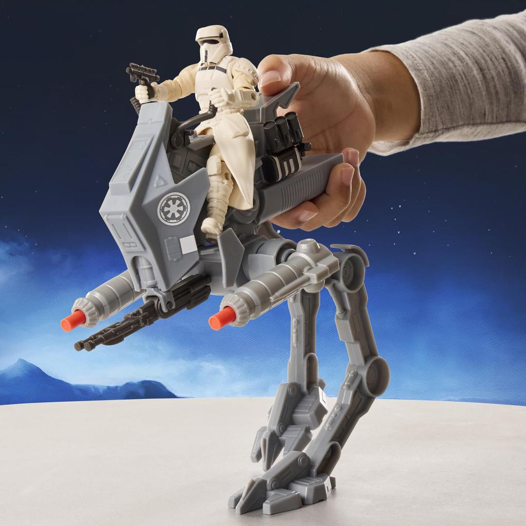 Hasbro STAR WARS The Mandalorian and Grogoo ActionVerse AT-RT & Imperial Driver, Action Figure & Vehicle, Boys and Girls Ages 4+ Toy G2840 (Authentic)