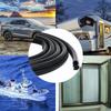 Rubber Edge Trim 23Ft Car Door Seal Strip With Side Bulb, Automotive Weather Stripping Edge Guard Universal Fit For Camper Van, Trucks, SUV, RV