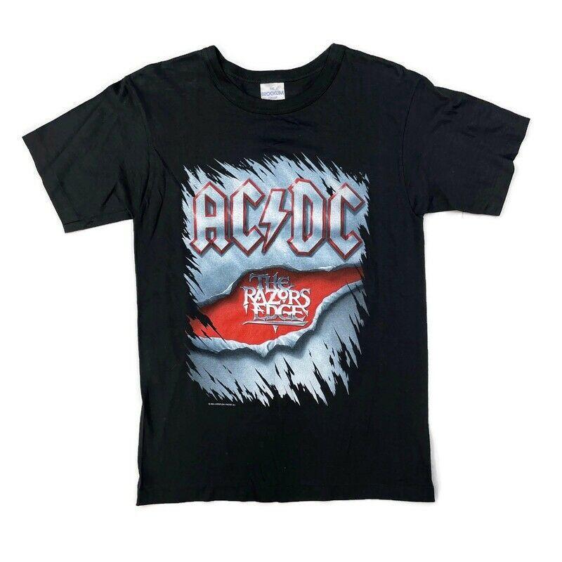 Buy Ac Dc Vintage T Shirt 90S Tour Concert 1990 Men Oversized Casual ...