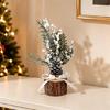 Wood Base Christmas Tree with Faux Branch Detail for Desk, Shelf, Counter, Entry Table, and Shop Front Display
