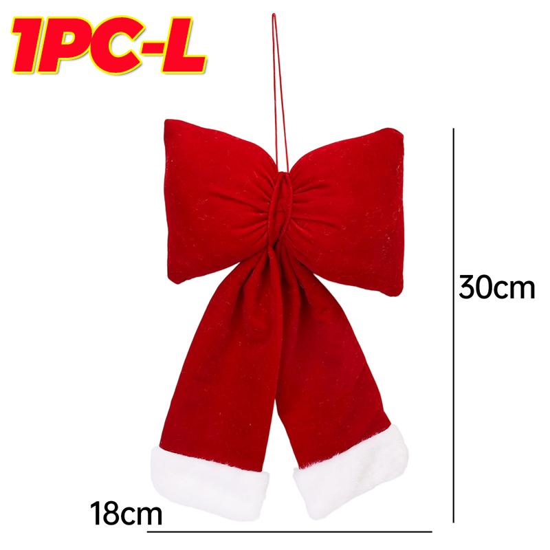 Christmas Red Velvet Bows DIY Wreaths Door Windows Ornaments Xmas Tree Hanging Pendants Home Wedding Party Decoration Supplies