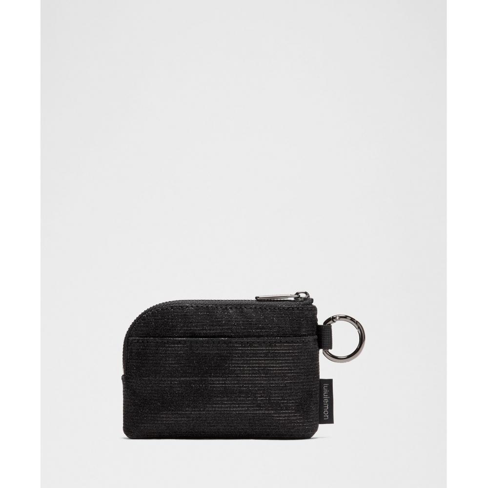 Lululemon Clippable Card Pouch  Glitter Black Gunmetal