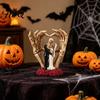 Halloween Skelett Dekoration Stück Paar und Hand Ornament mit Rosenbasis Langlebig