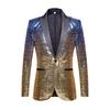 PYJTRL Herrenmode, allmähliche Farbänderung, glänzende Pailletten, Anzugjacke, Verschlusskragen, Blazer