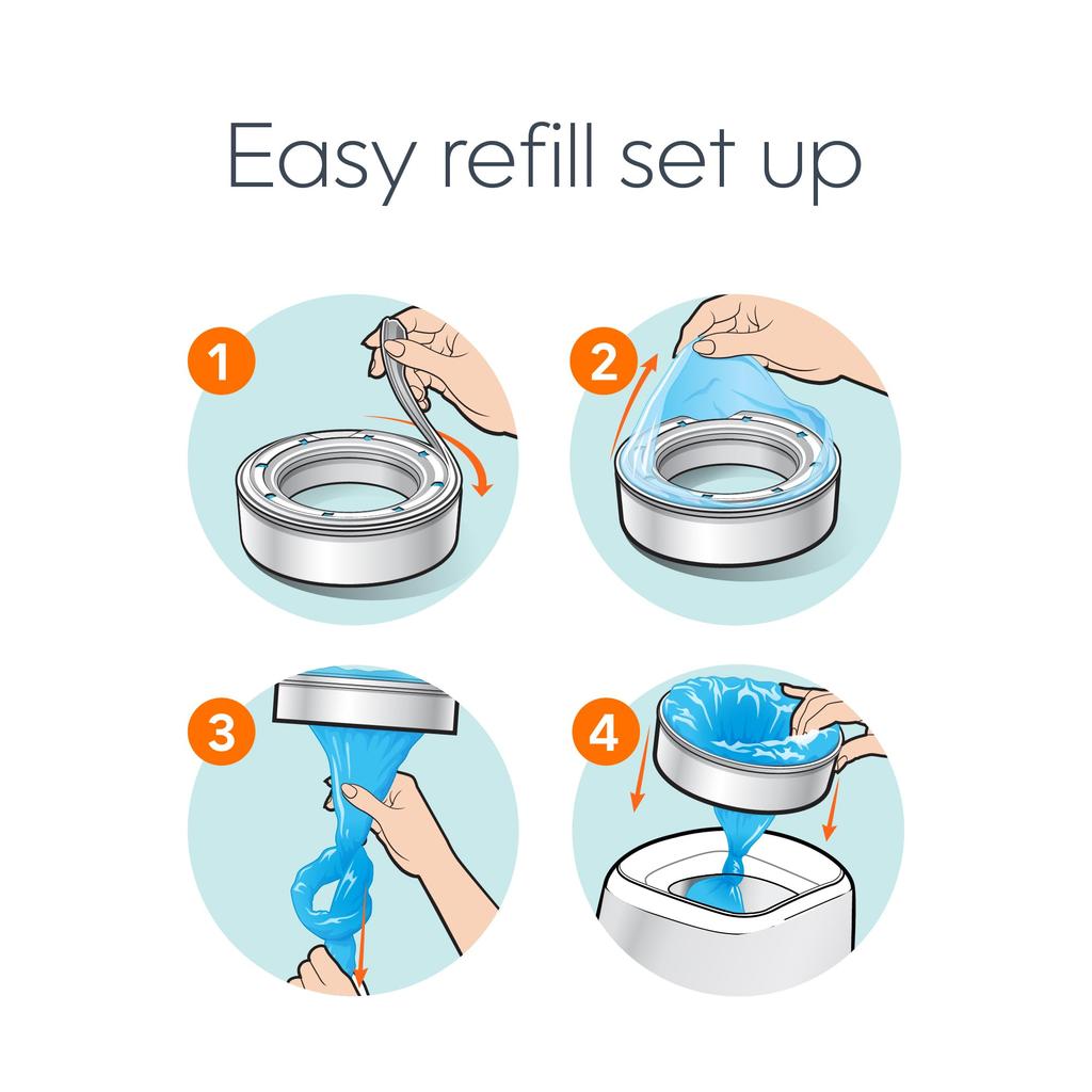 Playtex Diaper Genie Refills for Diaper Genie Diaper 270 Count Pails,