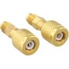 2 Pcs R32 R454B Adapter Fittings HVAC Quick Connect Adapter, 1/4" Female To 1/4" Male Reverse Thread For Leak-Free Secure Connection In Automotive