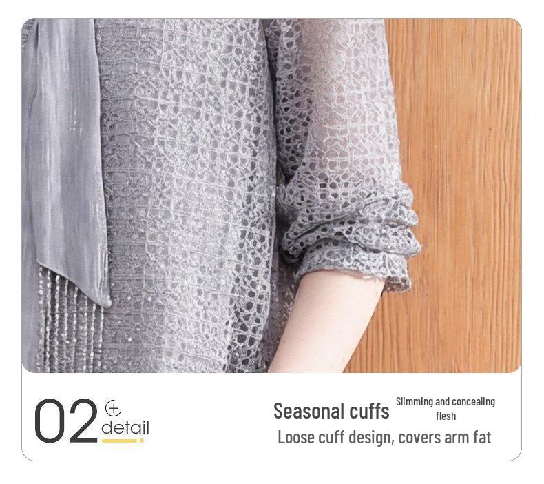 Elegant Spring Suit: Stylish and Loose Two-Piece Set for Middle-Aged Women, Perfect Gift for Mother's Day