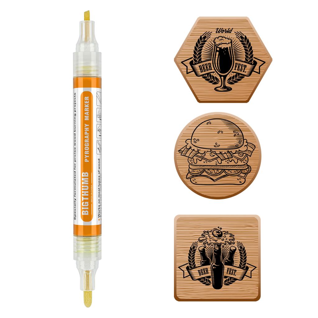 Wood Burning Pen Chemical Pyrography Marker Pen Safe Scorch Tool for DIY Projects Wood Painting