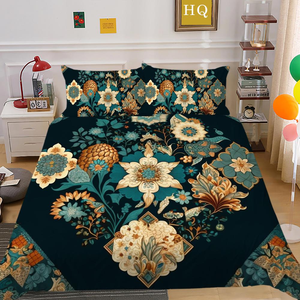 Bedding Cover Set High Quality Paisley Printing Children Bedspread Double Size Polyester Home Textiles