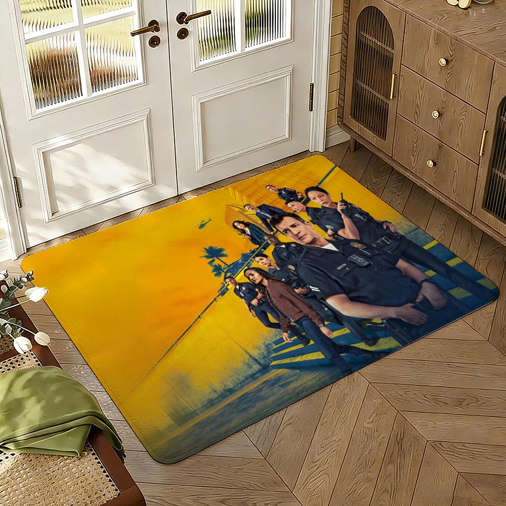 The Rookie Pink American Floor Mat Soft Thickened Absorbent Non-Slip Bedroom Living Room Door Mat Home Decor Flannel Rugs