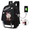 Backpack Anime, Genshin Surrounding Large Capacity Student School Bag Outdoor Travel Bag