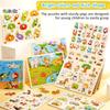 1Pcs Wooden Montessori Pegboard Puzzle For Toddlers Letters Numbers Fruits & Shapes Learning Toy Jigsaw Learning Puzzles