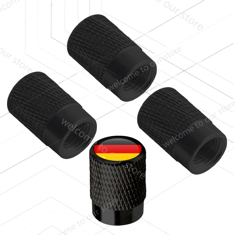 4 Stuks/Set Voor Frankrijk Italië Duitsland Spanje Nationale Tricolore Vlag LOGO Badge Motorfiets Auto Wiel Band Ventieldoppen Bandstamhoezen