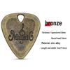 Playable Guitar Pick Necklace: Wood & Metal Pendant for Electric/Bass Guitar