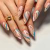 2025 Französisches Ballett Smudge Reiner Wunsch zu tragen Nagel Sanftes Temperament Romantisch Abnehmbar Tragbarer Nagelteil Nagelkunst Aufkleber