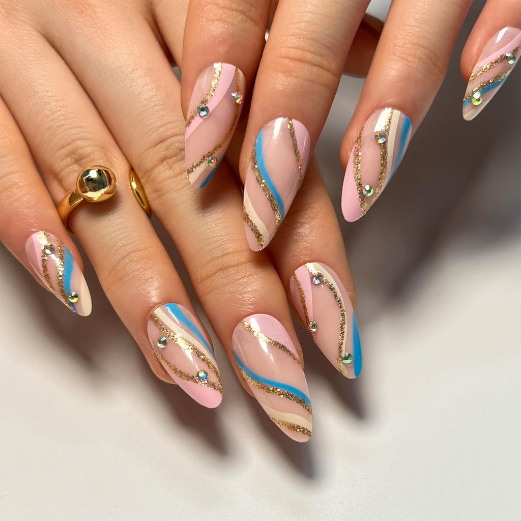 2025 Französisches Ballett Smudge Reiner Wunsch zu tragen Nagel Sanftes Temperament Romantisch Abnehmbar Tragbarer Nagelteil Nagelkunst Aufkleber