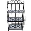 Plant Stand Mosaic Black and White