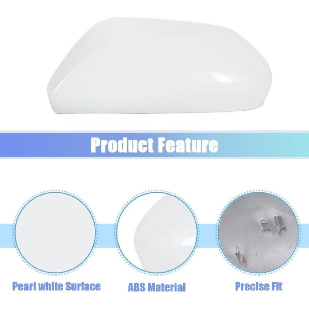 For Toyota Camry V70 8th 2018-2021 Rearview Mirror Cover Lid Car Wing Door Side Cap Shell Left Pearl white