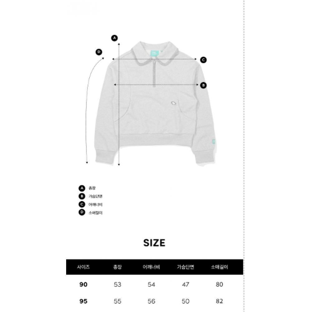 Bbc Earth Women S Half Zip SweatShirt  Gray  23fw