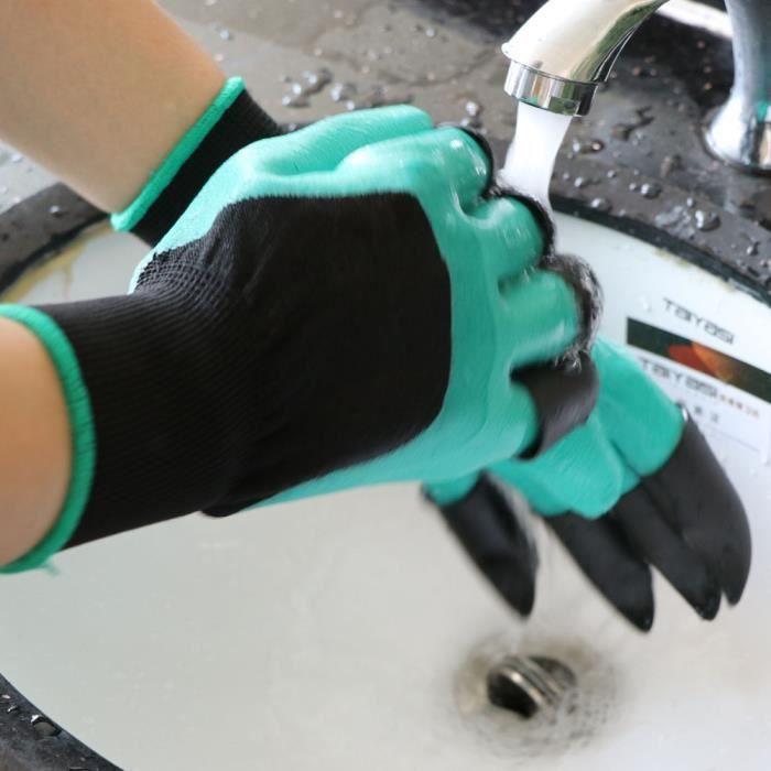 1 Paar Gartenhandschuhe Wasserdicht Gartenarbeit Arbeit Schnitt Handschuhe Krallen Design Gartenhandschuhe Zum Graben Pflanzen Rechen